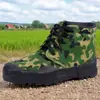 Zapatos de Liberación de Caña Alta con Suela de Goma Antideslizante, Zapatos de Trabajo Transpirables de Protección Laboral, Zapatos de Lona, Zapatos de Entrenamiento, Zapatos de Campo de Caña Alta