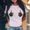 Fornecimento transfronteiriço T-shirt impresso T-shirt das mulheres de manga curta roupas femininas