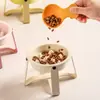 Cuenco cerámico para gatos para alimentación lenta, anti-atragantamiento, cuenco para gatos de comer despacio, cuenco de cerámica para agua, cuenco para perros, soporte de hierro de pie alto, protector de cuello, cuenco específico para gatos