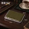 Estuche para Cigarrillos con Tapa Abatible de Cuero con Textura de Cocodrilo con Borde Metálico Especial para Hombres Estuche para Cigarrillos a Prueba de Humedad Fabricante de Accesorios para Tabaco Venta al por Mayor