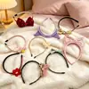 Diadema de lazo para niñas pequeñas, diadema organizadora de cabello, pinza para el cabello para niños con dientes, antideslizante, que sujeta el cabello, dulce accesorio para el cabello para niñas