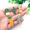 1 Colgante de Goteo de Aceite Vegetal Zanahoria Cactus Piña Encanto Creativo Pulsera DIY Collar Colgante Pequeño