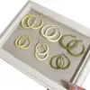 Aretes de Aro Color Amarillo Crema Matcha para Mujer, Estilo Coreano, Dulces y Elegantes, Modernos, Sencillos, Favorecedores para el Tono de Piel