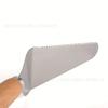 Fabricante en stock pala para pizza de acero inoxidable, mango de madera, cuchillo para pastel, pala para pastel, cuchillo para queso, pala triangular dentada, herramienta para hornear