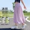 Venta al por mayor de verano Nuevo estilo Pantalones falda para niña Yamamoto Seda de hielo Delgada Transpirable Fresca Secado rápido Falda Ropa para niñas