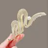 Presilha de Cabelo com Franja de Metal com Design de Espiga de Trigo, Grampo de Cabelo Exquisito de Alto Padrão Totalmente Cravejado para Penteados Altos na Parte de Trás da Cabeça, Acessórios de Cabelo para Atacado