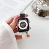 Para Apple 678910 Hombre Pequeño Cintura Hebilla Magnética Plegable Pulsera Apple Watch Correa Dividida de Color de Cuero Lichi