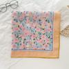 58 Algodón y Lino Flor Pañuelo Cuadrado Pequeño para Mujer Primavera y Otoño Verano Combinación Total Moda Elegante Pañuelo Cinta para el Cabello Pañuelo Decorativo