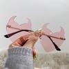 Nuevas Gafas de Sol Deviruchi Personalizadas de Moda Europea y Americana Ins Cyber Celebridad Sin Marco Alienígena Divertidas para Fiesta Tendencia