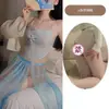 Lingerie Sexy, Pijama Bordado Sexy Estilo República da China, Hanfu Antigo, Puro Desejo, Traje Quente de Uniforme Tentador para Mulheres