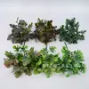Plantas pequeñas artificiales de hoja de tortuga de plástico, plantas acuáticas artificiales, plantas verdes, eucalipto, helechos, pasto persa, plantas artificiales, flores de plástico, transfronterizo