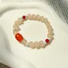 Novo Bracelete de Vidro com Contas Estilo Chinês, Simples e Versátil, Moderno, Retrô, Estilo Nacional, Elegante, Valoriza o Tom de Pele, Joia para Estudantes e Melhores Amigas
