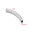 Colgante horizontal en espiral de acero inoxidable dorado de 37 mm de longitud con forma de codo, ideal para hacer pendientes, collares y pulseras, accesorios de joyería al por mayor.