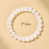 Pulsera Popular Natural de Bodhi Cuentas Barril Cuentas Manzana Corte Recto Círculo Único Juguete de Cuentas de Raíz de Bodhi Blanco Cuentas de Buda