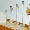 Enfeites de Suporte de Vela Estilo Europeu, Conjunto de Três Peças de Velas de Mesa de Jantar de Luxo, Decorações Galvanizadas para Casamento, Suporte de Vela de Metal