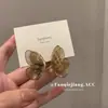 Geniales Nuevos Pendientes Metálicos Retro Estilo Chinoiserie con Alas, Lujo Accesible, Gama Alta, Elegantes de Hada, Pendientes de Nicho