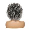 Peluca europea y americana femenina cabello corto rizado cabeza explosiva rollo pequeño peluca negra tocado femenino transfronterizo una generación de cabello