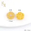 Acessórios DIY Banhados a Ouro Antigo que Preservam a Cor com Pingente de Flor de Rosa Cravejada com Diamantes, Globo Borboleta com Diamantes e Pingente Banhado a Ouro Real