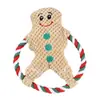 Brinquedo de mastigar pet durável de Natal Papai Noel, rena, pão de gengibre, ouriço, urso, brinquedo que faz barulho para cães pequenos e médios para aliviar o tédio e desgastar os dentes