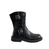 Botas Western de Cano Curto Femininas 2026 Outono/Inverno Novo Estilo Botas Martin de Cano Médio Britânicas Com Veludo Quente Salto Grosso Botas de Equitação