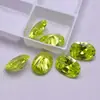 Pedra preciosa verde-maçã em formato de ovo oval Pedra solta Anel Pingente Acessórios DIY Pedra para cravação em joias