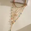 Collar Colgante de Corazón con Diamantes y Esmalte Europeo y Americano Transfronterizo, Cadena de Clavícula de Lujo Ligero de Gama Alta, Collar de Estilo Vacacional a la Moda para Mujer
