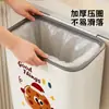 Cubo de basura de cocina para colgar en la pared para uso doméstico, cubo de almacenamiento de residuos de cocina, papelera colgante para baño sin taladro, papelera que no requiere agacharse