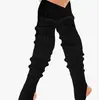 Cubierta de Pie para Yoga Danza 70cm Protección Deportiva Adulto Niños Medianos Lana Tejida Caliente Pierna Calcetines de Pie de Ballet Cubierta