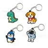 Amazon Llavero de Goma Suave de Animales de Dibujos Animados 3D2D de PVC Llavero Personalizado de Forma Especial de un Solo Lado en Relieve