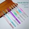 Lixa de Unha Cilíndrica de Vidro Jateado Gravado Artesanato de Corrosão Lixa de Unha Lixa de Vidro Ferramenta Profissional para Salão de Unhas Nano Vidro