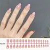 32 piezas de puntas de uñas vestibles transfronterizas europeas y americanas, uñas postizas cortas al por mayor