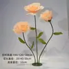 Rosa de papel flor artificial gigante decoración de escaparate de centro comercial accesorios de decoración de suelo para bodas