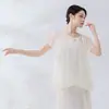 Calça Saia Cauda de Peixe para Dança Clássica, Calça Larga de Camada Dupla com Corte Diagonal, Calça Fluida Estilo Chinês para Dança, Calça para Prática e Performance de Adulto