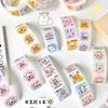 Pegatina de osito, conejito, foca, manual de carpincho, pegatina de dibujos animados, pegatina decorativa DIY con patrón pequeño