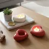 Artesanato Criativo em Cerâmica Velas Românticas em Formato de Coração Enfeites Mesa de Entrada da Sala de Estar Decoração Criativa para Varanda de B&B