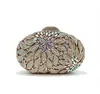 Bolso de noche ovalado con forma de flor, bolso de noche de comercio exterior, bolso de noche con adornos de diamantes