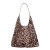 Bolso de mano vintage de leopardo para mujer, estilo coreano, moderno, informal, de gran capacidad, para otoño 2024