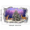 Pegatinas de Pared Decorativas Transfronterizas con Ambiente Navideño Nuevo Papá Noel Escena Festiva Pegatinas Decorativas Mural Autoadhesivo