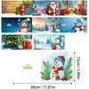 Tarjetas de Felicitación Navideñas Populares Transfronterizas Multiserie Hechas a Mano con Diamantes Juego de 9 Piezas con Sobres Pegatina de Diamante Dibujos Animados Juego de 6 Piezas