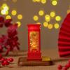 Lâmpada de vento Deus da riqueza Lâmpada de óleo pequena Decoração de presente de ano novo Enfeites criativos de mesa Luz noturna LED luminosa Deus da riqueza