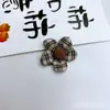Acessórios de Flor de Tecido Estilo Coreano Ins Outono e Inverno Xadrez Cor de Arroz Flor de Cinco Pétalas Ornamentos Acessórios de Roupa Flor de Sapato DIY