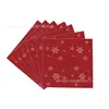 Nova Caixa de Presente do Papai Noel Conjunto de Talheres Descartáveis Estame Decoração de Festa Conjunto de Pratos de Papel Descartáveis