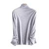 Suéter de cuello alto de felpa 100% lavable a máquina de otoño e invierno, color de temporada limitado, punto, camisa básica de lana para mujer