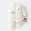 Ropa exterior para bebé sin costuras estándar Clase A, mameluco fino de algodón acolchado para bebés, modelo de otoño e invierno, 40 gramos de algodón acolchado