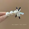 Presilha de cabelo de cristal para penteado de alta qualidade, presilha lateral, nova presilha para franja da Coreia do Sul, presilha bico de pato para mulheres