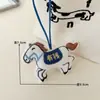 Llavero Colgante de Pony de Dibujos Animados Estilo Chino Muñeco Zodiacal del Año del Caballo Colgante de Bolso Muñeco de Bendición para Regalo de Fiesta