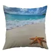 Verão Temu Novo Modelo Praia Mar Estrela-do-mar Concha Branca Estampa Venda Direta da Fábrica Personalizável Atacado Fronha