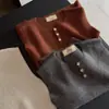 2026 Novo Estilo Coreano Moda Gola Redonda Sem Mangas Tricô Cardigan Colete Botão Design Sense Roupa Externa Camada Superior