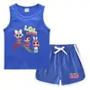 Chal de Verano 2023 para Niños Pantalones Cortos Camiseta Básica Casual Coreana Absorción de Sudor Dulce Conjunto de Camiseta sin Mangas Interior para Niños