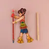 Frete Grátis Brinquedos de Marionetes de Sombra de Madeira Jornada ao Oeste Marionete Sun Wukong Brinquedos de Marionetes de Sombra Nostálgicos Tradicionais Marionete de Sombra Cultural e Criativo